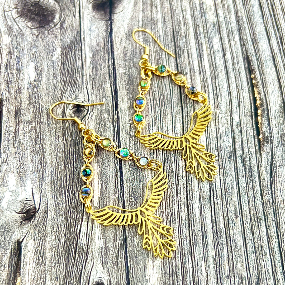 Phoenix Rising Shell Earrings