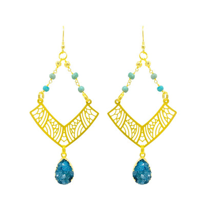amazonite bead earrings