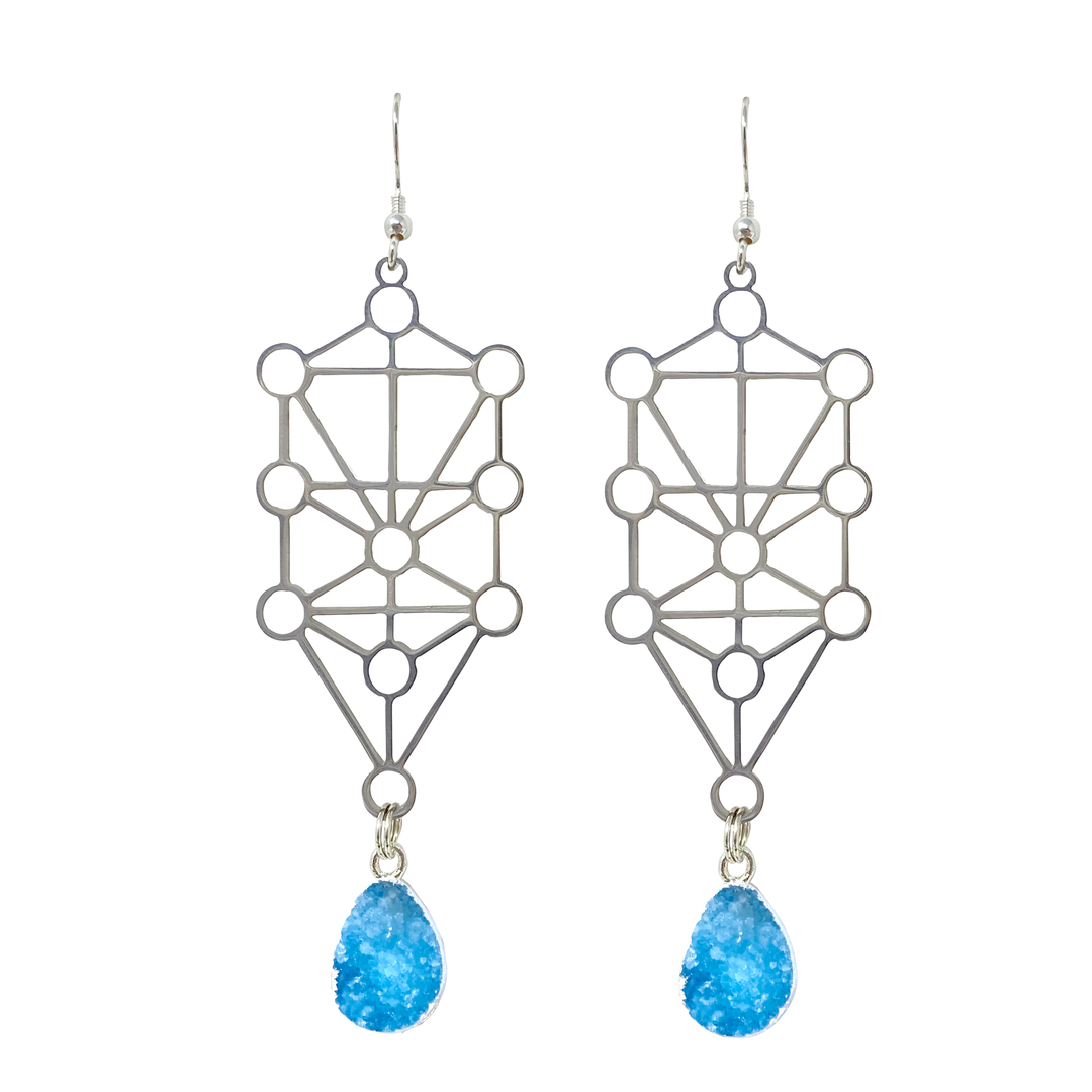 Ice Steel Sefirot Earrings
