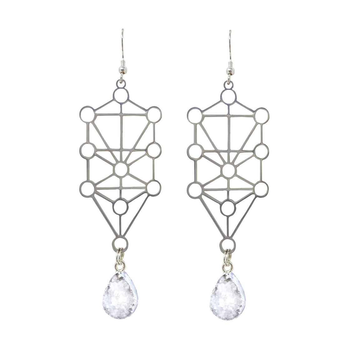 Stellar Steel Sefirot Earrings