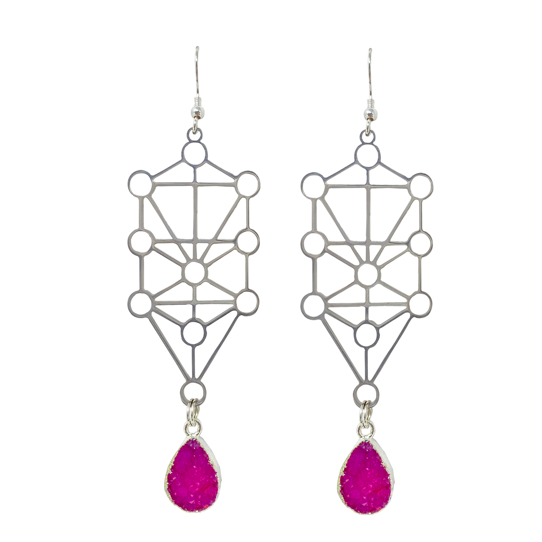 Electric Steel Sefirot Maxi Earrings