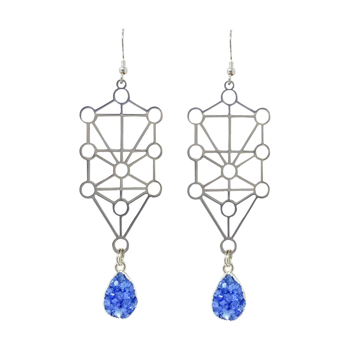 Royal Steel Sefirot Earrings