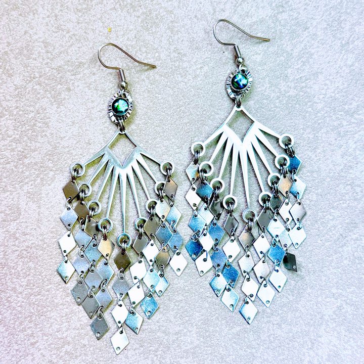 Innana Fringe Earrings - Abalone