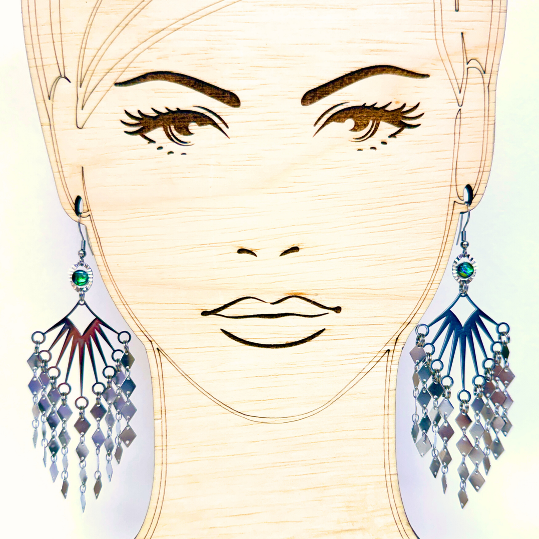 Innana Fringe Earrings - Abalone