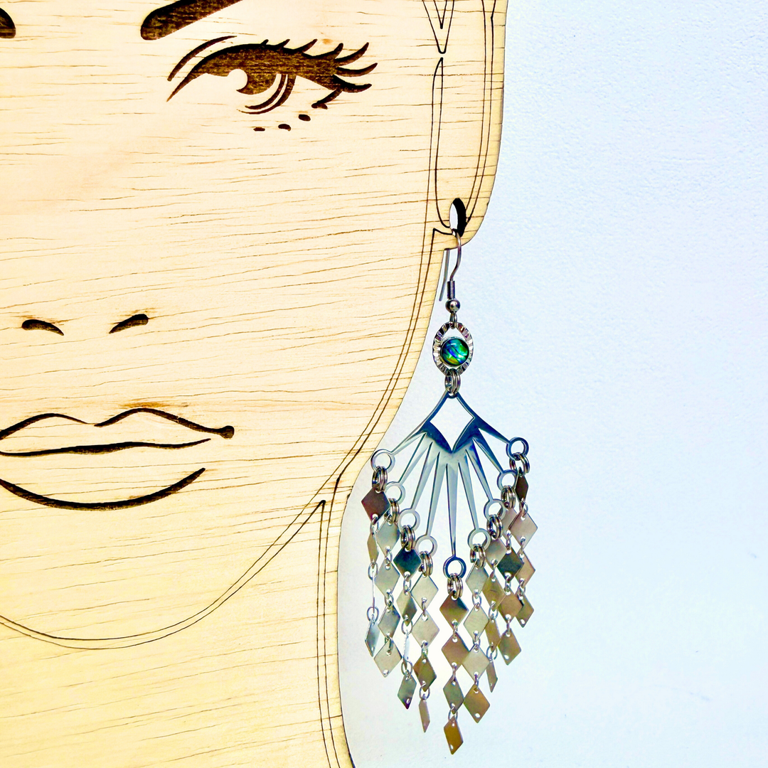 Innana Fringe Earrings - Abalone