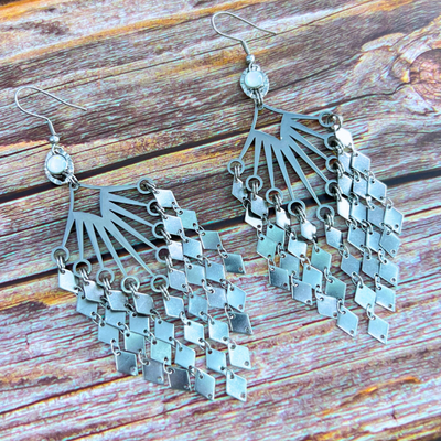 stainless steel fringe earrings