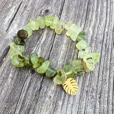 prehnite gemstone bracelet 