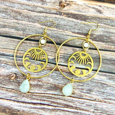 sun hoop earrings