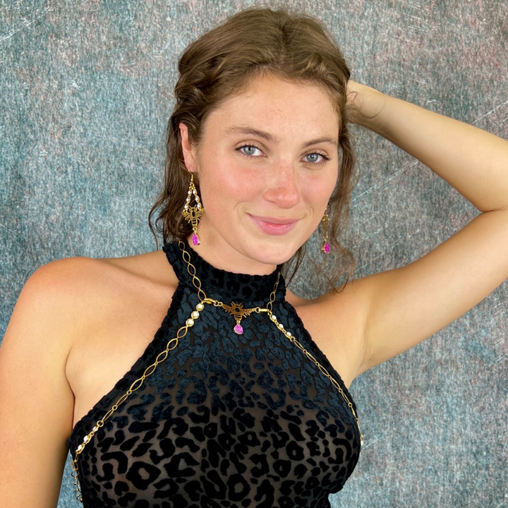 queen bee gold body chain