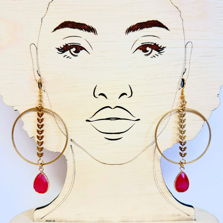 Terra Hoops - Cherry Quartz