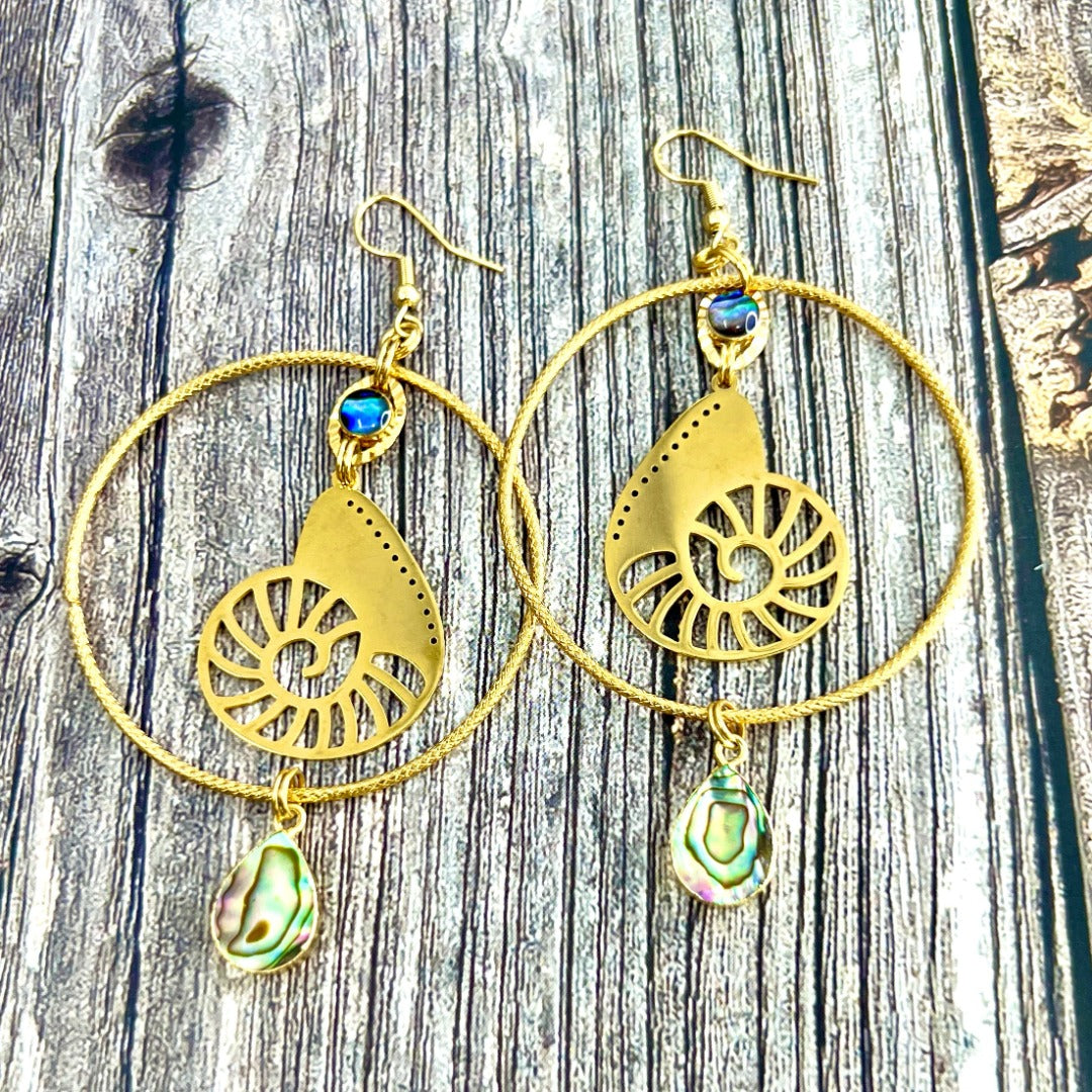 conch shell earrings