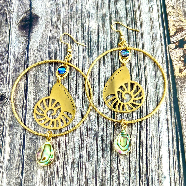 conch shell earrings