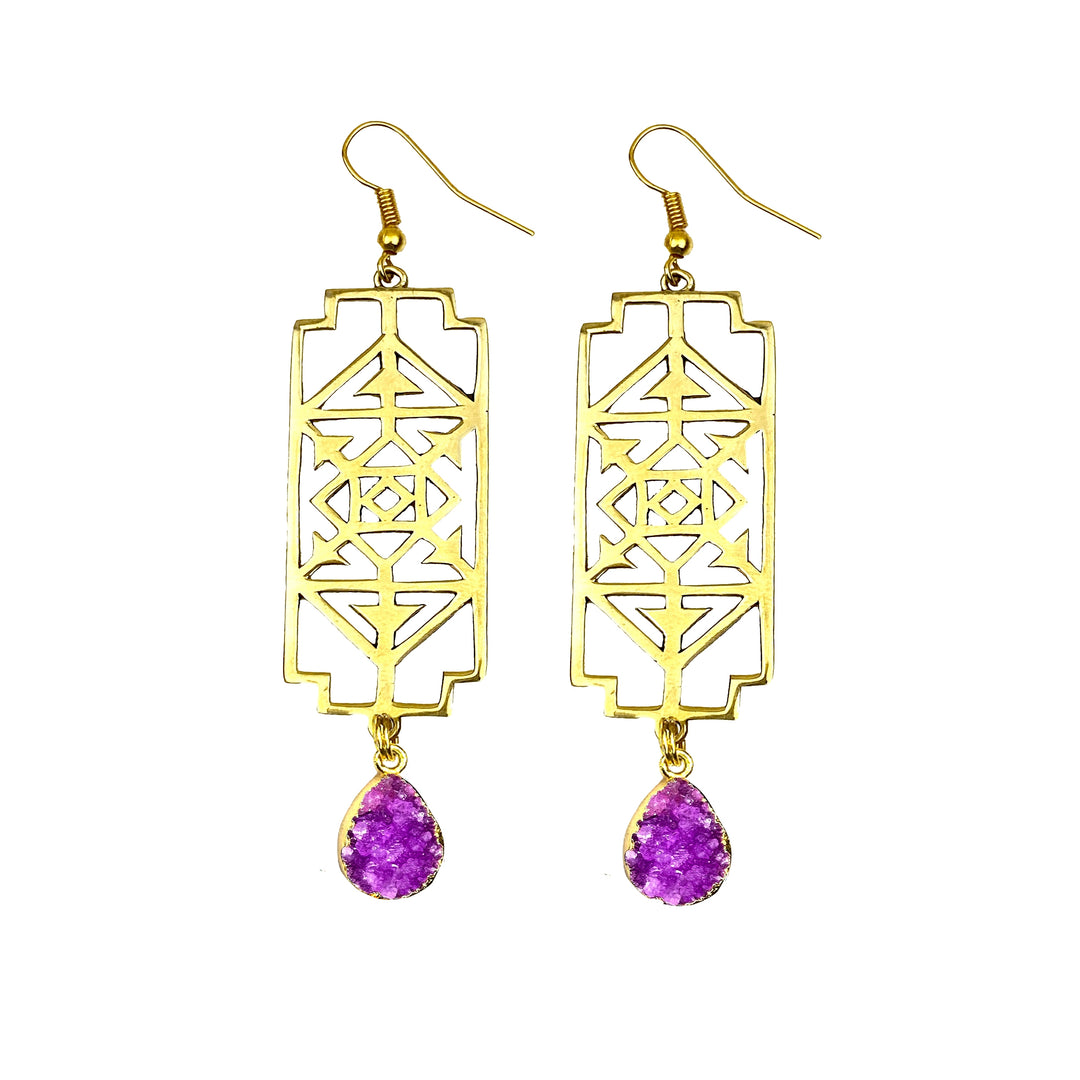 Regal Rise Up Druzy Earrings