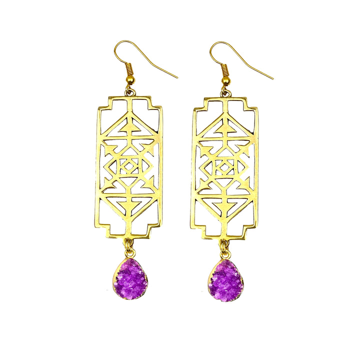 Regal Rise Up Druzy Earrings