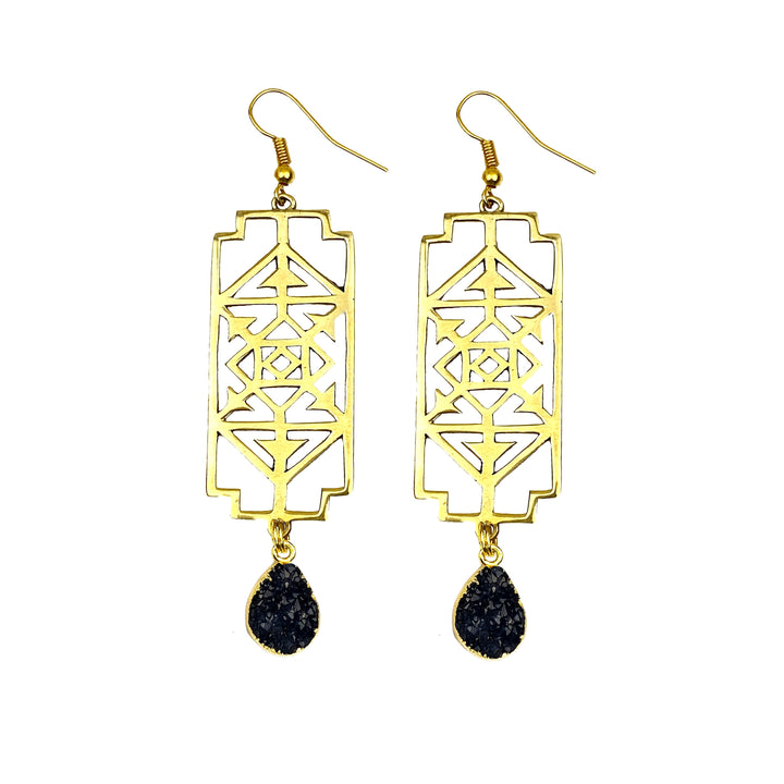 Raven Rise Up Druzy Earrings