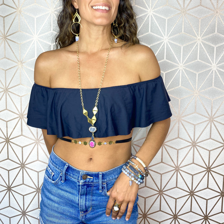 Smoky Quartz Albali Hoop Earrings