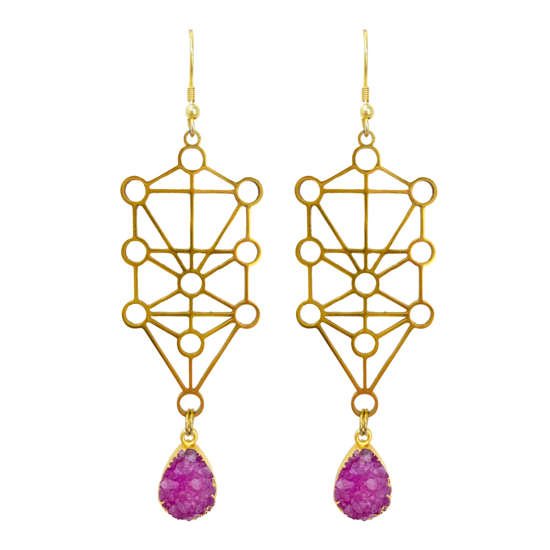 Electric Gold Sefirot Earrings