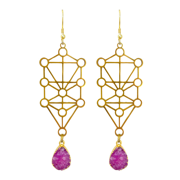 Electric Gold Sefirot Earrings