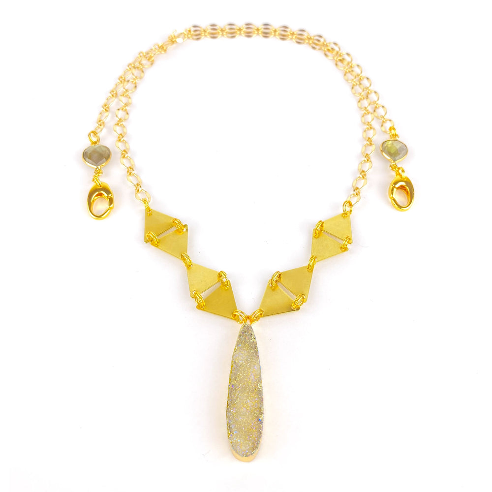 Lemon Izar Druzy Necklace