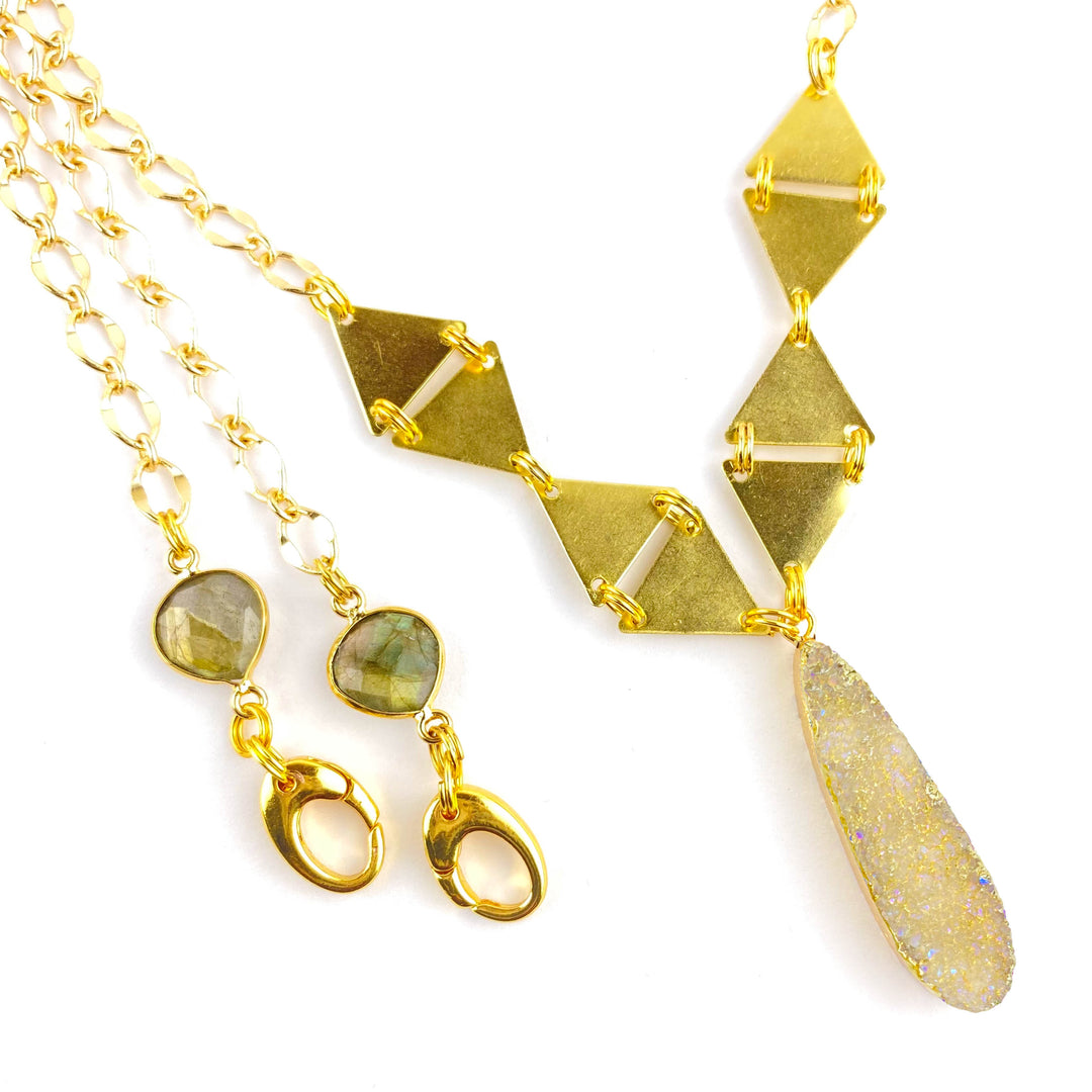 Lemon Izar Druzy Necklace
