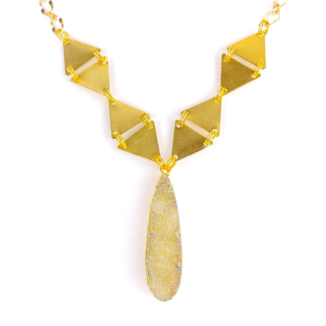 Lemon Izar Druzy Necklace