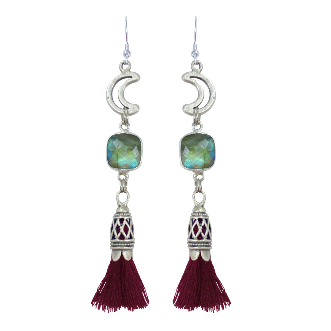 Silver Adara Tassel Earrings