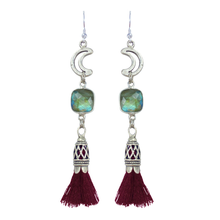 Silver Adara Tassel Earrings