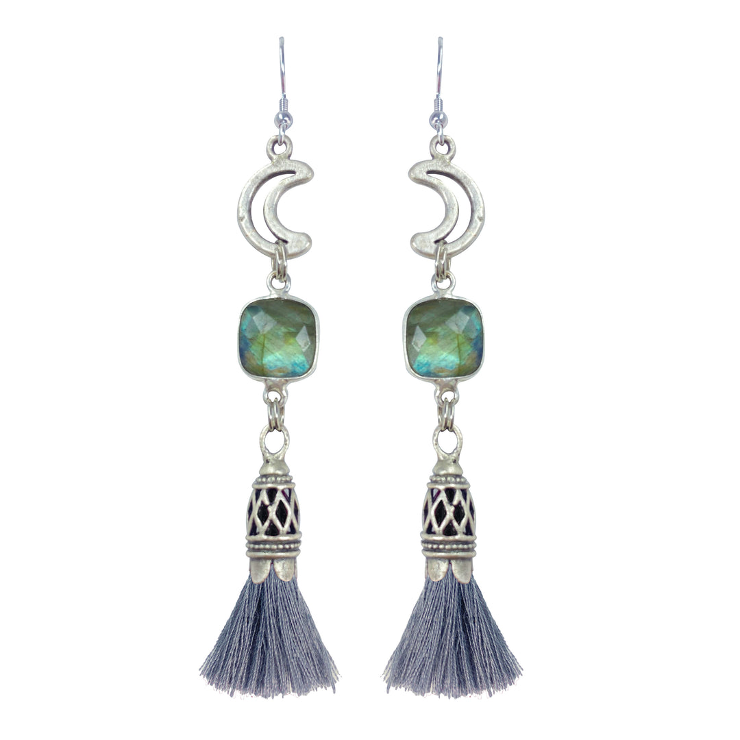 Silver Adara Tassel Earrings
