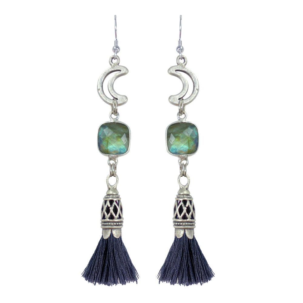 Silver Adara Tassel Earrings