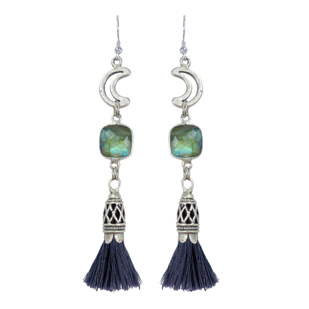 Silver Adara Tassel Earrings