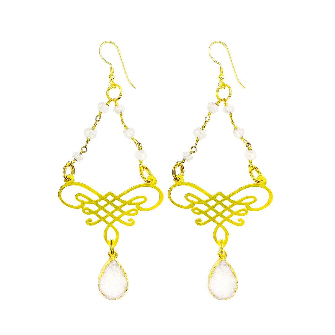 Tibetan Endless Knot Earrings - yayahdesigns