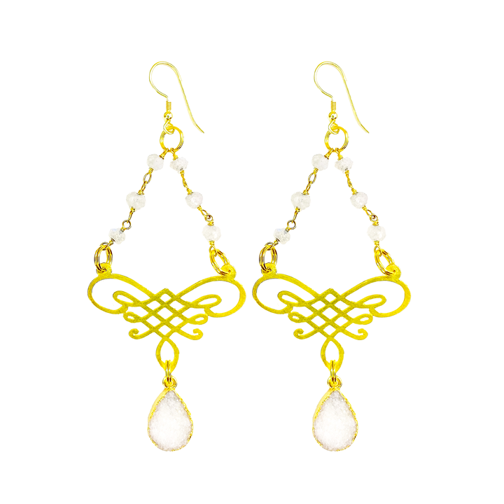 Tibetan Endless Knot Earrings - yayahdesigns