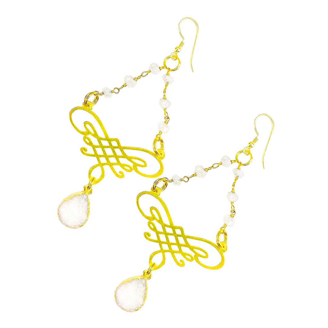 Tibetan Endless Knot Earrings - yayahdesigns