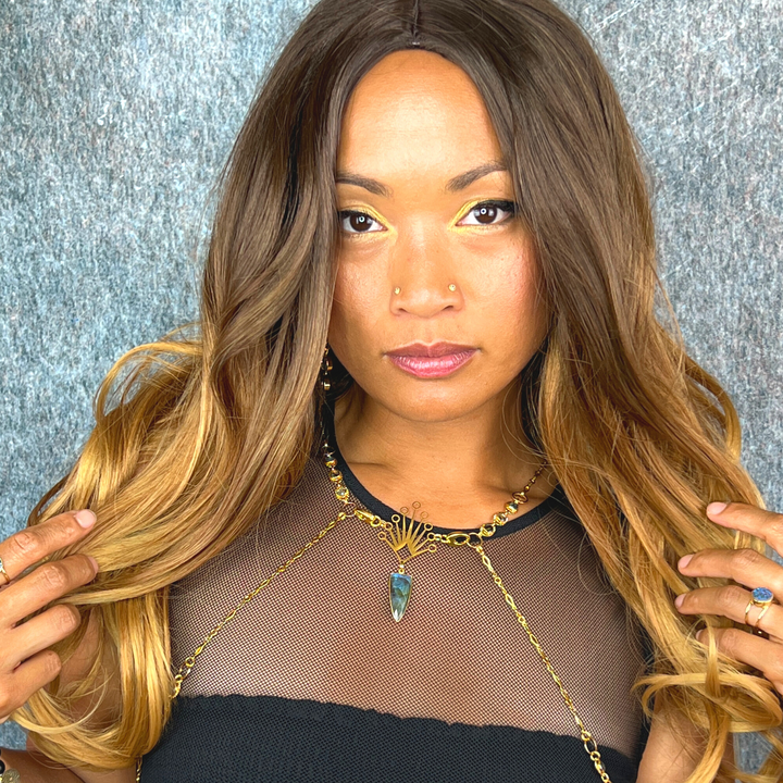 Gold Abalone & Labradorite Queen Body Chain