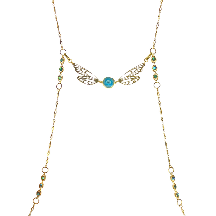 Gold Abalone Butterfly Body Chain