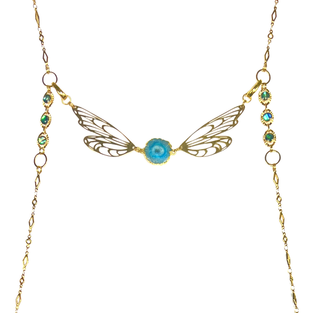 Gold Abalone Butterfly Body Chain