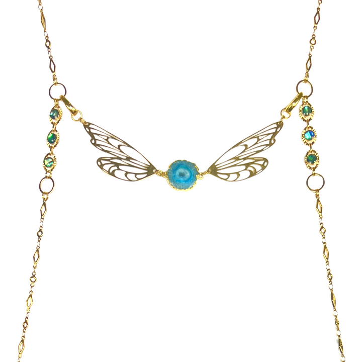 Gold Abalone Butterfly Body Chain