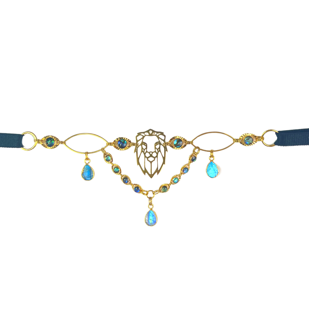 Lion Abalone & Labradorite Body Band