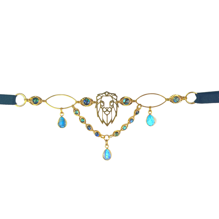 Lion Abalone & Labradorite Body Band