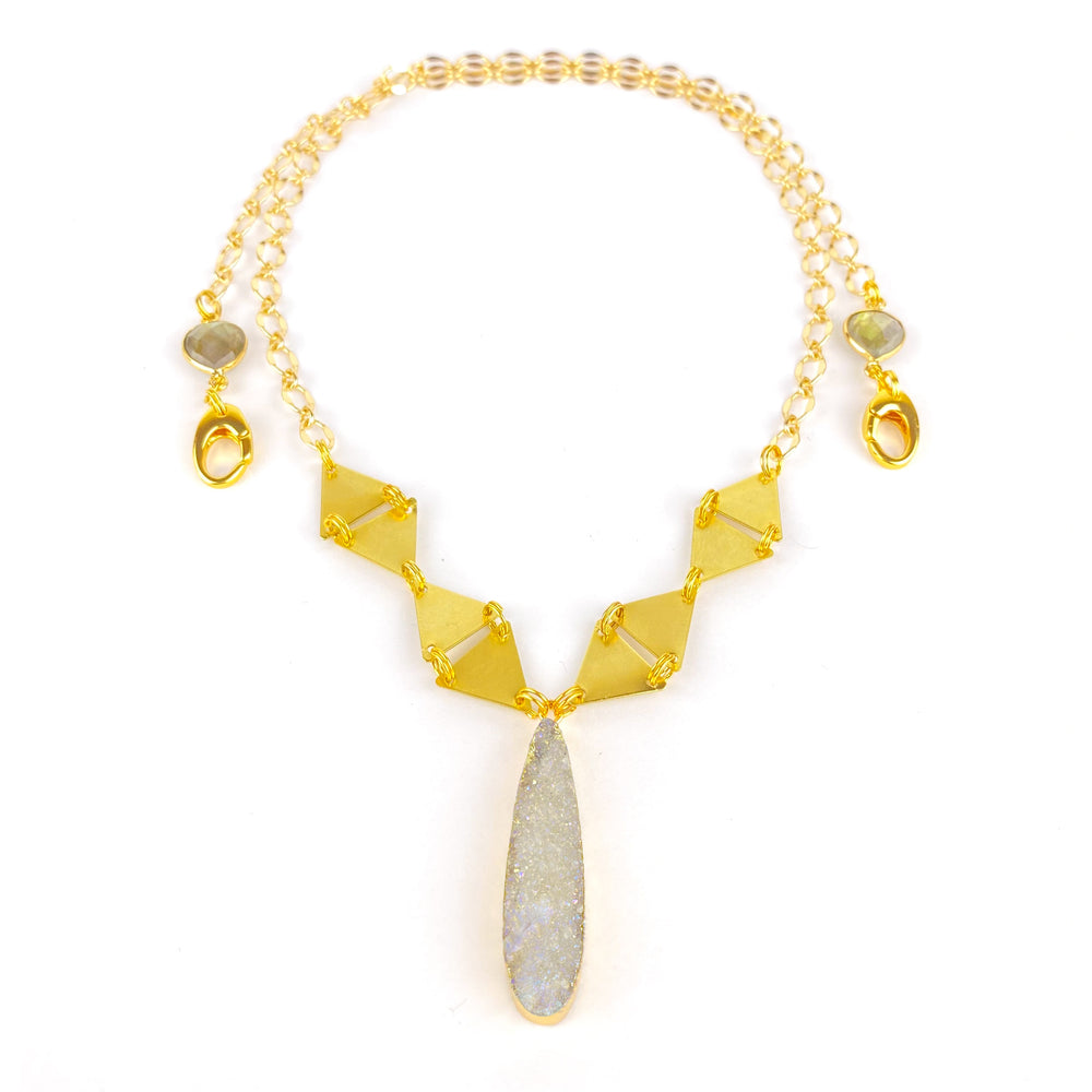 Cream Druzy Izar Necklace