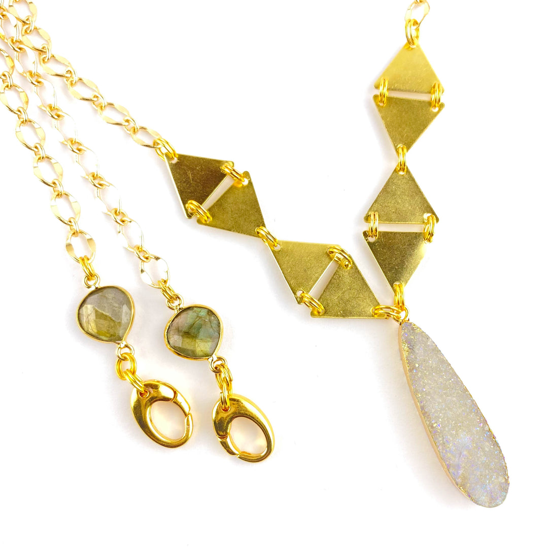 Cream Druzy Izar Necklace