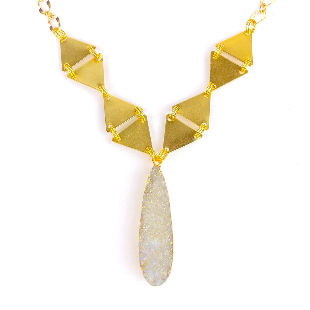 Cream Druzy Izar Necklace
