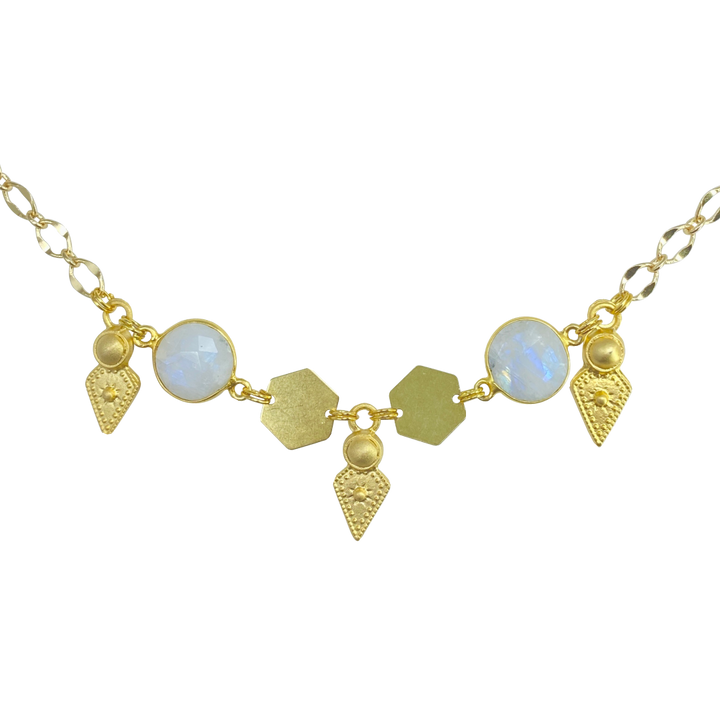 spike gem crystal necklace