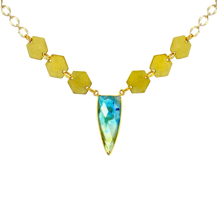 Gold Labradorite Necklace