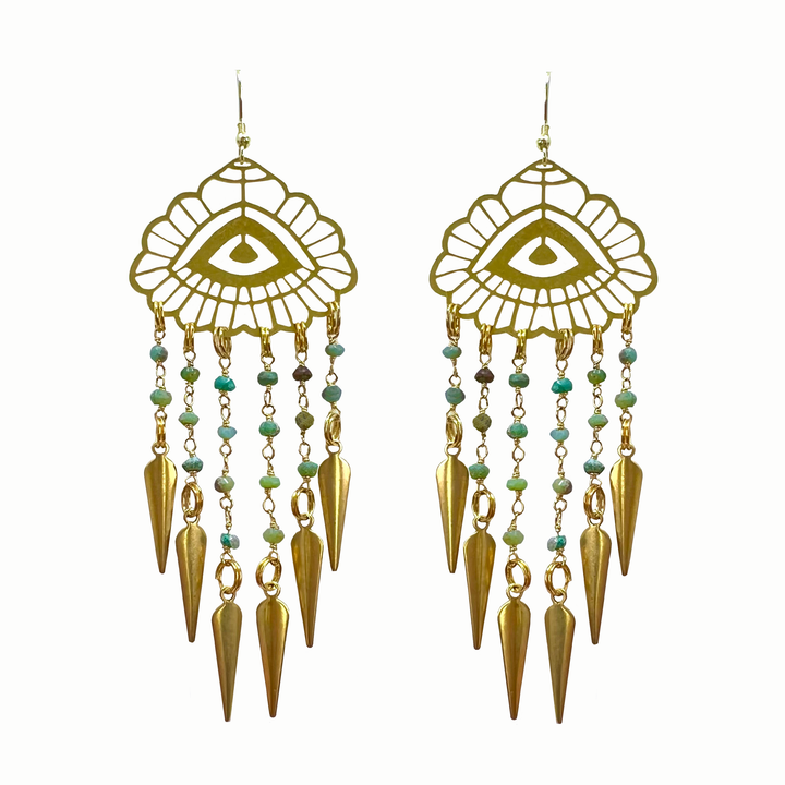 Zaniah Blue Fringe Earrings