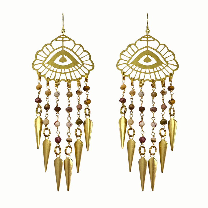 Zaniah Red Fringe Earrings