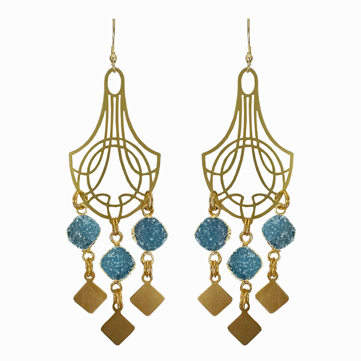 Subra Blue Druzy Earrings