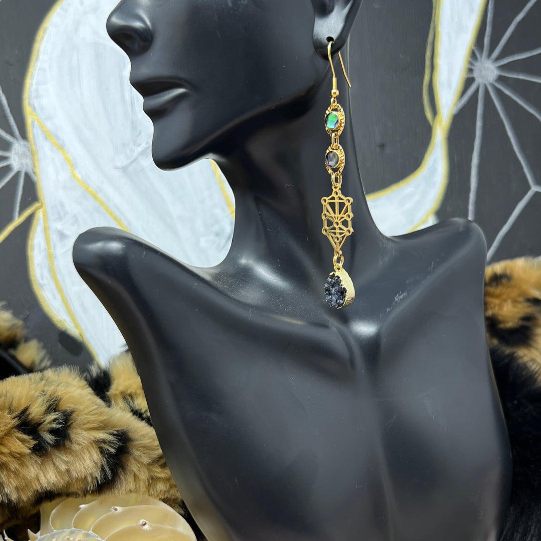 Mini Sefirot Shell Earrings
