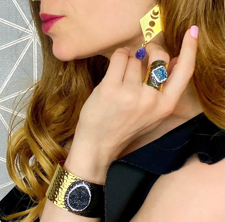 Calaeno Druzy Earrings