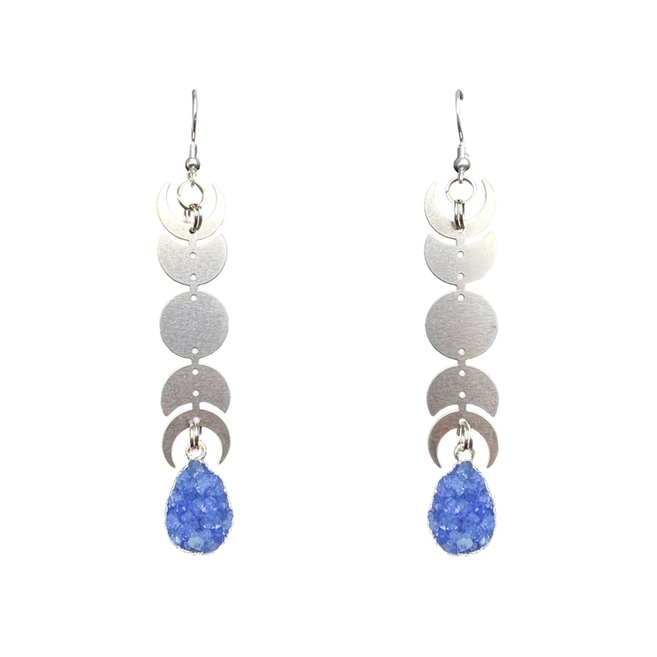 Blue Steel Moon Miram Earrings